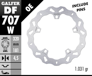 דיסק בלם גלפר - GALFER DISC DF707W