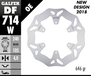 דיסק בלם גלפר - GALFER DISC DF714W