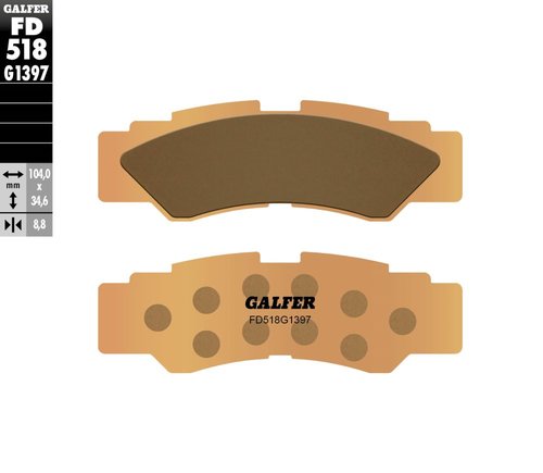 רפידות בלם גלפר - GALFER PADS SINTER QUAD FD518G1397