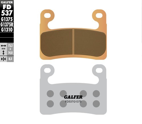 רפידות בלם GALFER Sinter Sport FD537G1375 עם בידוד חום לרכיבה ספורטיבית