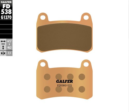 רפידות בלם סינטר גלפר - GALFER PADS SINTER STREET FD538G1370