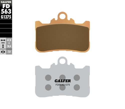רפידות בלם GALFER Sinter Sport FD563G1375 עם בידוד חום לביצועים גבוהים
