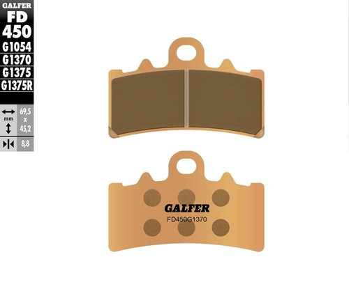 רפידות בלם GALFER Sinter Street FD450G1370 לבלימה חזקה