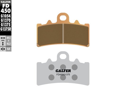 רפידות בלם GALFER Sinter Sport FD450G1375 עם בידוד חום לביצועים גבוהים