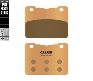 רפידות בלם גלפר - GALFER PADS SINTER SCOOTER FD481G1380
