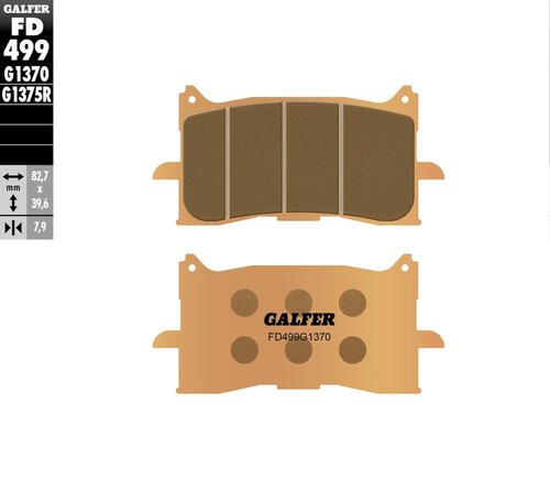 רפידות בלם קדמי GALFER Sinter Street FD499G1370 לבלימה חזקה