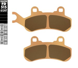 רפידות בלם גלפר - GALFER PADS SINTER QUAD FD515G1397