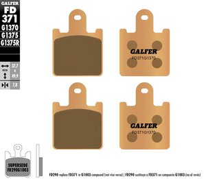 רפידות בלם סינטר גלפר - GALFER PADS SINTER STREET FD371G1370