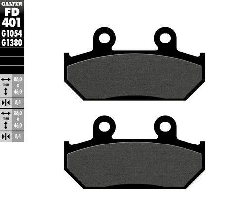 רפידות בלם GALFER Semi Metal FD401G1054 לאופנוע