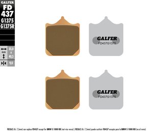 רפידות בלם סינטרד גלפר עם בידוד חום - GALFER PADS SINTER SPORT FD437G1375