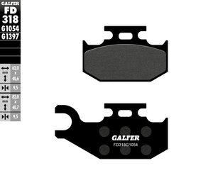 רפידות בלם גלפר - GALFER PADS SEMI METAL FD318G1054