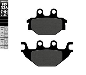רפידות בלם גלפר - GALFER PADS SEMI METAL FD336G1054