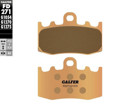 רפידות בלם GALFER Sinter Street FD271G1370 לאופנוע