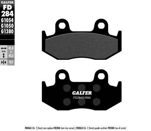 רפידות בלם GALFER Semi Metal FD284G1054 לאופנוע