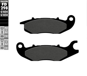 רפידות בלם גלפר - GALFER PADS SEMI METAL FD298G1054