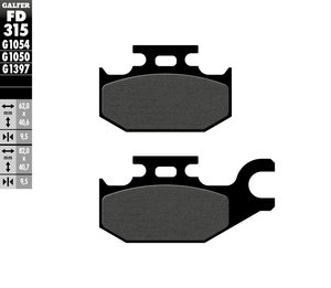 רפידות בלם גלפר - GALFER PADS SEMI METAL FD315G1054