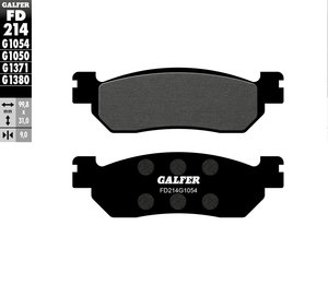 רפידות בלם גלפר - GALFER PADS SEMI METAL FD214G1054