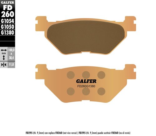 רפידות בלם GALFER Sinter Scooter FD260G1380 לקטנוע בלימה חלקה ובטוחה