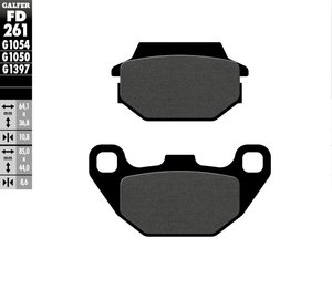 רפידות בלם גלפר - GALFER PADS SEMI METAL FD261G1054