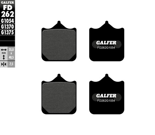 רפידות בלם GALFER Semi Metal FD262G1054 לאופנוע בלימה בטוחה