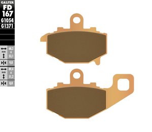 רפידות בלם סינטר גלפר - GALFER PADS SINTER STREET FD167G1371