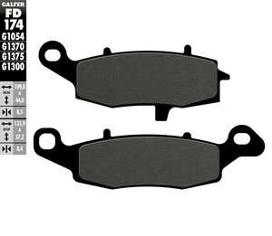 רפידות בלם גלפר - GALFER PADS SEMI METAL FD174G1054