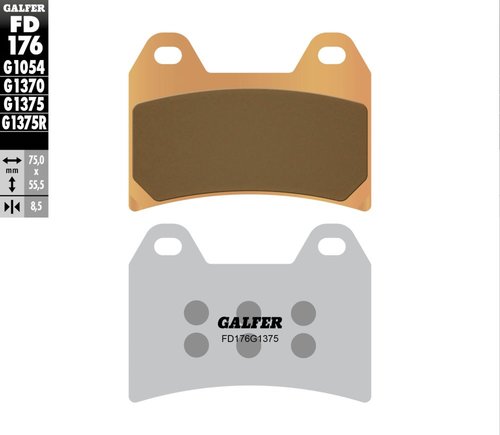 רפידות בלם GALFER Sinter Sport FD176G1375 עם בידוד חום