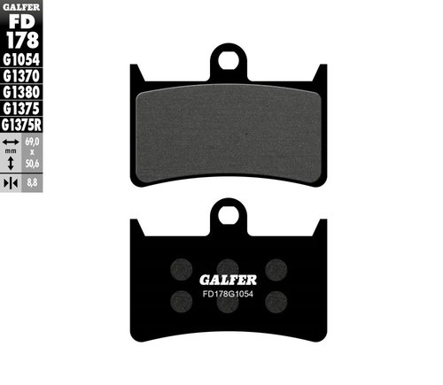 רפידות בלם GALFER Semi Metal FD178G1054 לאופנוע