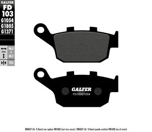 רפידות בלם גלפר - GALFER PADS SEMI METAL FD103G1054