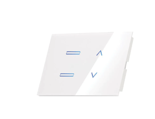 לדלג לסוף של גלריית תמונות לדלג להתחלה של גלריית תמונות מתג חכם משולב תאורה 2 מפסקים ותריס 1 לבן