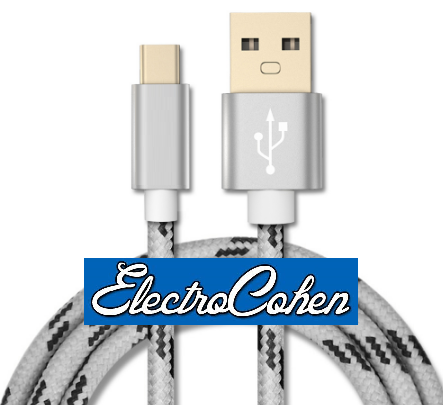 כבל טעינה והעברת נתונים USB C USB 3.1 עבה באורך 3M