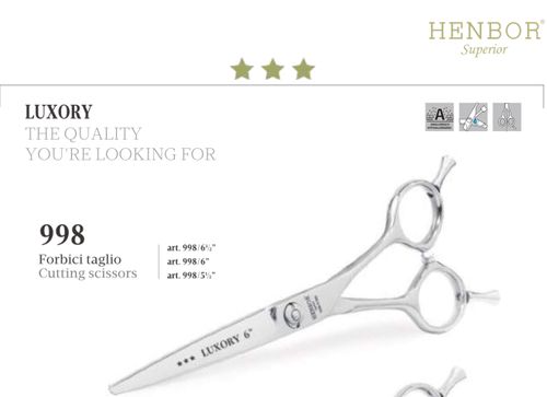 מספריי תספורת מקצועיים Henbor 5.5'' LUXORY 998/5.5