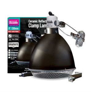 בית מנורה קליפס גרפיט+רשת מגן 20 ס"מ ARCADIA 250 וואט