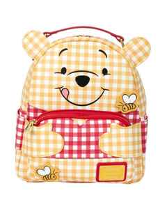 תיק לאונג' פליי - תיק גב מיני פו הדב - Winnie the pooh gingham mini BackPack Loungefly