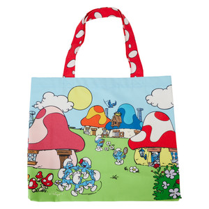 תיק לאונג' פליי - תיק קנבס של הדרדסים - SMURFS VILLAGE COTTON CANVAS BAG Loungefly