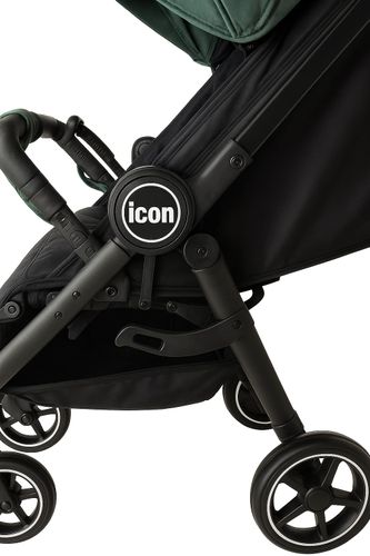 עגלת תאומים או אחים Double עם גגונים גדולים ומצב שכיבה לגיל לידה - שחור/ירוק