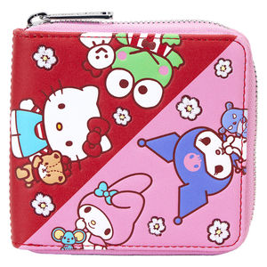 ארנק לאונג' פליי - ארנק רוכסן של סנריו - Sanrio color block zip around wallet Loungefly