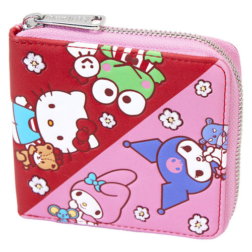 ארנק לאונג' פליי - ארנק רוכסן של סנריו - Sanrio color block zip around wallet