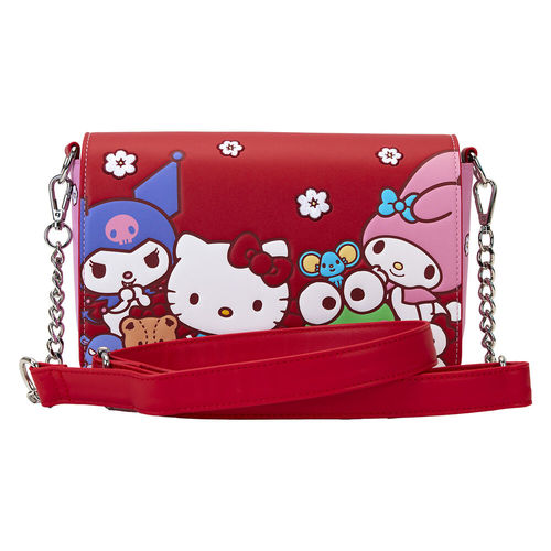 תיק לאונג' פליי - תיק צד בעיצוב של סנריו - Hello Kitty color block crossbody bag