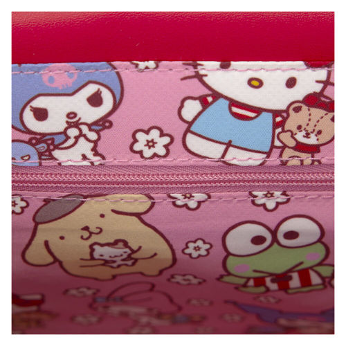 תיק לאונג' פליי - תיק צד בעיצוב של סנריו - Hello Kitty color block crossbody bag