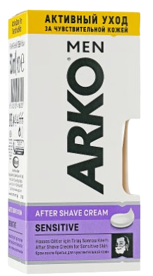 קרם אפטרשייב | לעור רגיש | מכיל 50 מ"ל | ARKO MEN | 