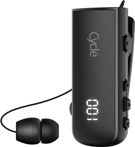 אוזניית בלוטוס עם קליפס וחוט נשלף – Cycle Elite| עמידה במים IPX7