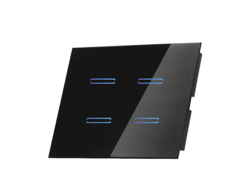  מתג חכם לתאורה 4 מפסקים שחור