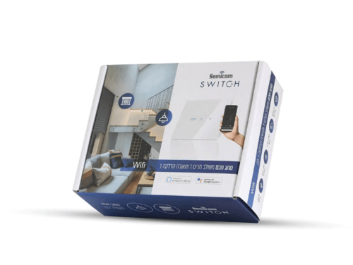 מתג חכם משולב תאורה 1 מפסק ותריס לבן