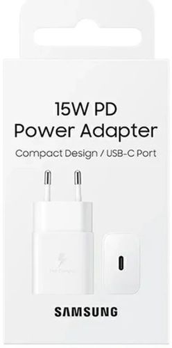מטען קיר מהיר Samsung PD 15W סמסונג מקורי בצבע לבן