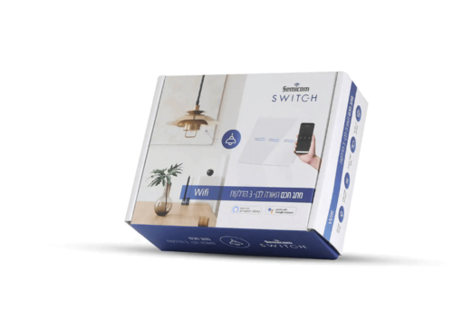 מתג חכם לתאורה 3 מפסקים לבן