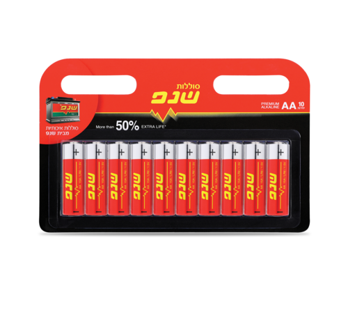 מארז 10 סוללות AA אלקליין שנפ.
