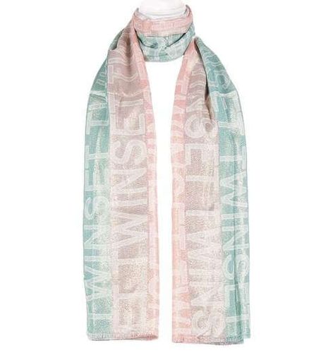 Kefiah with floral print and logo
