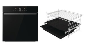 תנור בנוי gorenje בגימור זכוכית שחורה 60 ס"מ BLACK BOS6747A05DG