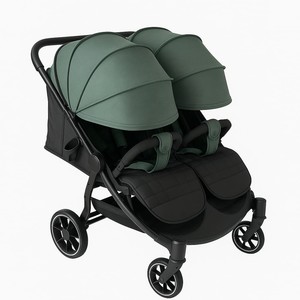עגלת תאומים DOUBLE TOGETHER T1-T2  צבע:שחור/ירוק
